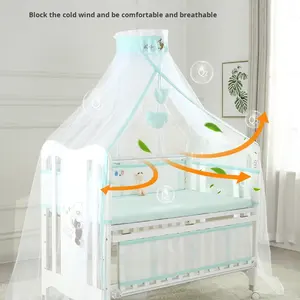 Moustiquaire de lit pour bébé unisexe, sans installation, en tube d'acier inoxydable 200TC, collection Printemps-Été, directement de l'usine - Product Image 3