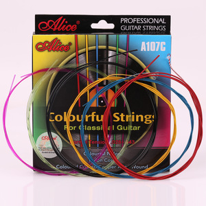 Cuerdas para guitarra clásica Alice A107C, nailon, tensión normal, paquete de 6, para guitarra clásica - Product Image 1