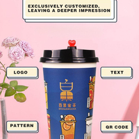 Tasses à paroi unique jetables biodégradables personnalisables pour le café, le thé et le lait Bol en papier épais à usage domestique Couvercles avec logo sur mesure