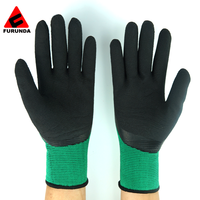 Gestrickte nylon mit latex beschichtet grip handschuhe handjob latex handschuhe 13 gauge polyester/nylon mit farbe latex schaum beschichtet arbeit gl