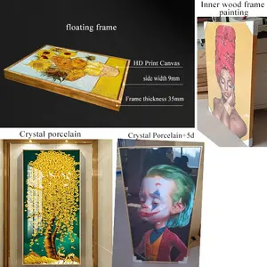 Jede Größe der Leinwand kann das Bild Kristall Porzellan schwimmende Rahmen Wand kunst verwenden, die Sie benutzer definierte Leinwand drucke malen möchten