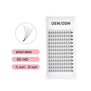 Éventails Préfabriqués 2D 3D 4D 5D 6D 7D 8D 9D 10D 0.05 0.07 0.10MM Courbures C D L M Extensions de Cils Faux à Tige Courte - Product Image 2