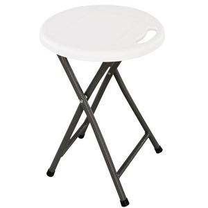 Sillas Plegables Redondas de Plástico y Hierro Blanco para Playa y Parque - Product Image 2