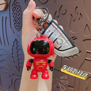 Lilangda creativo dibujos animados pareja bolsa accesorios coche llave colgante regalos venta al por mayor Robot astronauta llavero - Product Image 4