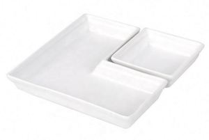 Fabricant d'assiettes, de croustilles et de snack plateau décoratif <span class=keywords><strong>carré</strong></span> <span class=keywords><strong>blanc</strong></span> de service - Product Image 6