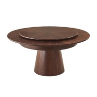 Table à manger extensible télescopique rotative en bois massif, style chinois moderne, multifonctionnelle pour restaurant et petit appartement