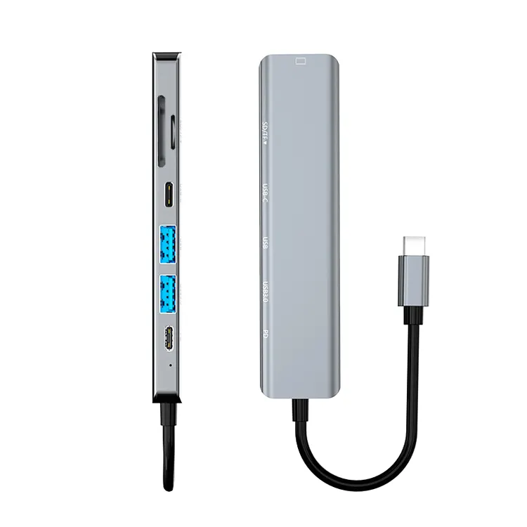 Многофункциональный USB-концентратор 7 в 1 док-станция для ноутбука с несколькими портами адаптер для ноутбука