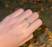 Bague Fleur de Cerisier Plaqué Or 18K en Acier Inoxydable Étanche et Inaltérable, Marque Fanhua, Tendance et Élégante