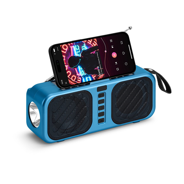 HS-4576 New Style Solar Panels Charger Speaker Woofer Stereo Portable Wireless Bt Speaker