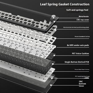 XINMENG A66 Aluminium Alloy Mechanical <strong>Keyboard</strong> Multifunctional Knob <strong>Wireless</strong> <strong>Gaming</strong> <strong>Keyboard</strong> Support Customized - Product Image 6