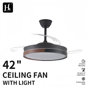 พัดลมเพดาน HC ขนาด 42 นิ้ว พร้อมไฟ LED ดีไซน์ทันสมัย ควบคุมด้วยรีโมท มอเตอร์ DC สำหรับห้องนั่งเล่น ติดตั้งแบบฝังเพดาน ใบพัด 3 ใบ ปรับความเร็วได้ 6 ระดับ เงียบ - Product Image 2