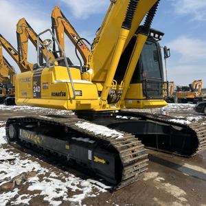 รถขุดโคมัตสึ PC240 24 ตัน ปี 2024 มือสอง พร้อมหัวหนีบไฮดรอลิก บุ้งกี๋ขนาด 1.2 เมตร  พร้อมเครื่องยนต์ ปั๊ม เกียร์ สำหรับงานจัดการไม้  คัดแยกท่อนไม้ในลานเก็บ - Product Image 1