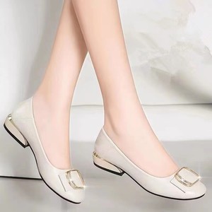 <span class=keywords><strong>Ballerine</strong></span> Semplici con Suola Morbida, Nuove Scarpe Estive da <span class=keywords><strong>Donna</strong></span> Slip-On Versatili in PU con Chiusura a Strappo - Product Image 1