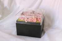 Produit très vendu - Couvercle en acrylique de luxe - Roses éternelles réelles de haute qualité - En cadeau