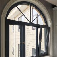 Ventanas de Arco de Aluminio para el Hogar, Diseño de Ventana de Forma Especial con Soldadura sin Costuras, Ventanas de Vidrio de Aluminio