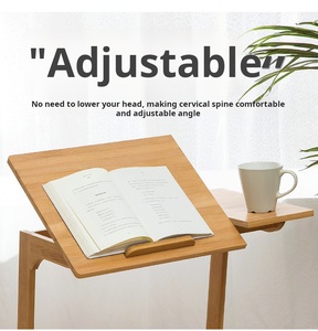 Mesa de Computadora Portátil Moderna de Bambú Ajustable, Saludable, para Sofá/Cama, con Cajón de Almacenamiento, para Trabajar de Pie o Sentado, en Oferta - Product Image 4