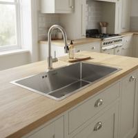 Évier de cuisine artisanal en acier inoxydable 304 brossé, coins arrondis R10, cuve profonde, taille personnalisée pour la rénovation de cuisine domestique