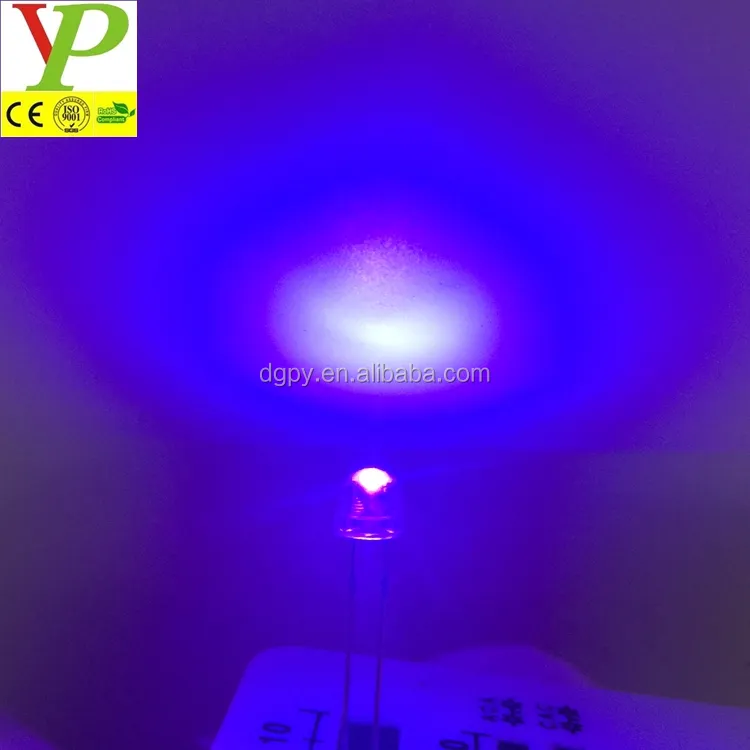 4.8mm 밀짚 모자 uv led 320nm 340nm 350nm 360nm 365nm 375nm 405nm 420nm uv led 다이오드 칩 자외선 led