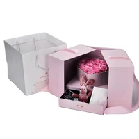 Embalaje de ropa de velas Cajas de regalo de papel rígido vacías de lujo Puerta doble abierta para velas con asa de cinturón y un cajón