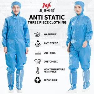 Macacão uniforme de trabalho industrial esd anti-estático, roupa antiestática, traje com bom efeito antiestático