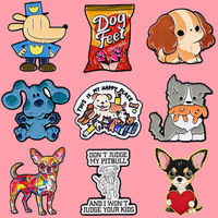Sortiertes Set Niedlicher Hunde-Emaille-Pins Cartoon-Welpen Anstecknadeln Chihuahua Pitbull Lustige Slogan-Broschen für Rucksack und Jacke