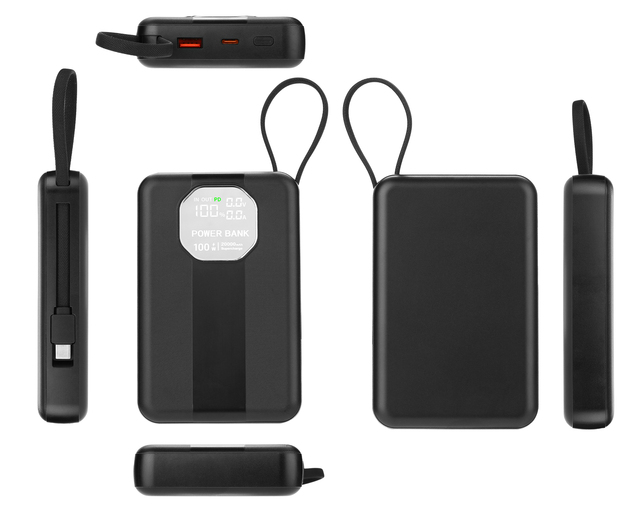 100W USB C Portable Charger 20000mAh Power Bank LCD Display External Battery Pack for Laptop Mobile Phone Headset