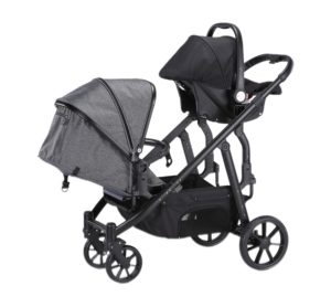 Thiết kế sáng tạo sang trọng xe đẩy em bé cho hai Twin xe đẩy em bé ô gấp đôi Buggy - Product Image 6