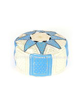 Vente en gros de poufs de coussin tatami repose-pieds pour hôtel villa décoration intérieure pouf en cuir marocain 25 blanc