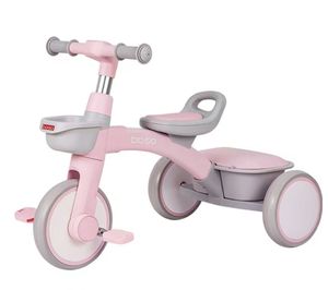 MINI vélo d'équilibre 3 roues <span class=keywords><strong>avec</strong></span> <span class=keywords><strong>panier</strong></span> Tricycle pour enfants <span class=keywords><strong>avec</strong></span> lumière Jouet éducatif pour apprendre à marcher pour les jeunes enfants - Product Image 1