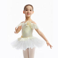 Robe de ballet pour enfants, couleur ivoire, tutu pour spectacle de maternelle, robe de danse pour spectacle Six-One