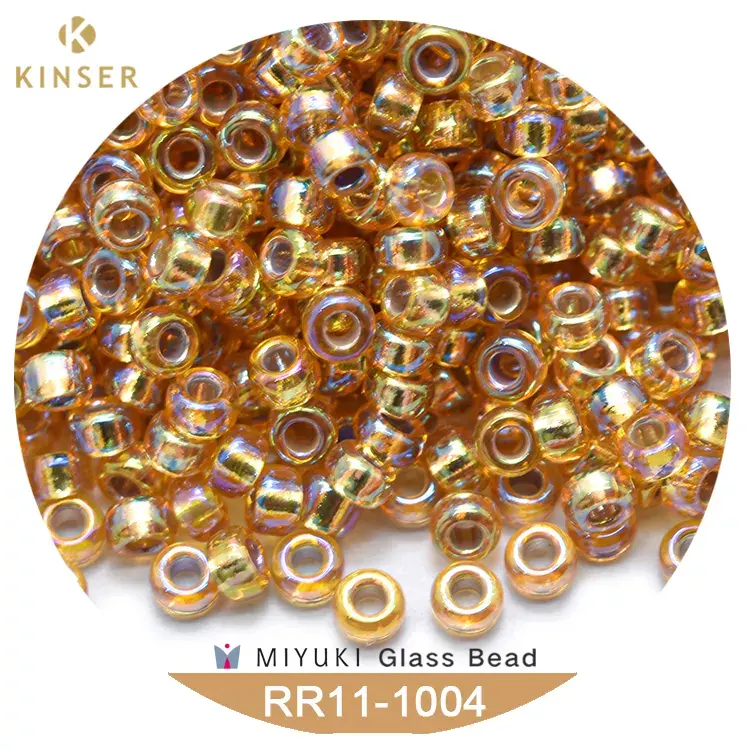 Miyuki – perles de rocaille rondes en argent, 2MM, originales du japon, doublées arc-en-ciel 11/0, pour la fabrication de bijoux