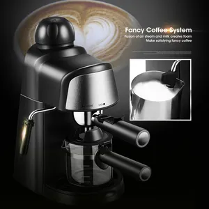 Máquina de café caseira espresso automática, máquina de café pequena integrada com potes de café 800w 220v 5 bar