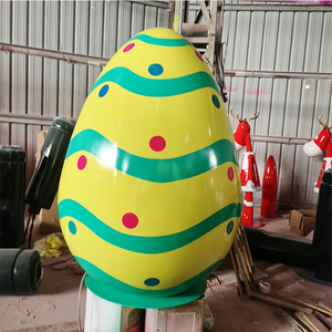 Coniglio Pasquale e Uovo in Fibra di Vetro, Grande e Resistente, Decorazione per Esterni di Hotel per le Festività Primaverili e Pasquali - Product Image 5