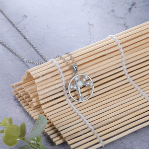 Collar con Colgante de Árbol de la Vida en Plata de Ley 925 con Baño de Rodio y Ópalo, Joyería de Moda para Mujer, Regalo - Product Image 4