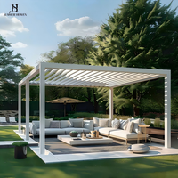Pavillon de jardin en aluminium robuste avec rideaux et moustiquaire pour cuisine extérieure, barbecue, fête, loisirs, patio, cour arrière