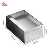 Boîte de prise de sol encastrée KLASS de haute qualité, prises RJ45, boîte de prise de sol domestique EU/UK/US, acier inoxydable argenté