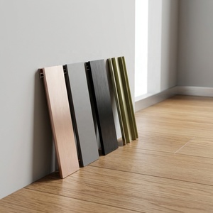 Plinthe en aluminium minimaliste à <span class=keywords><strong>fixation</strong></span> dissimulée, plinthe métallique pour intérieur moderne - Product Image 4