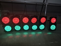 Semáforo LED Inteligente de 100mm, Alimentado por Red Eléctrica, Material de PC, Señalización Roja y Verde para Cruces, Horizontal y Vertical, Portátil