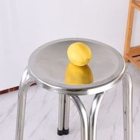 Kursi Bundar Stainless Steel Multi-Tinggi 30 45 47 cm untuk Penggunaan Kantin Sekolah dan Pabrik