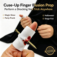 Accessoire de magie effrayant pour piercing d'ongle, couvre-doigt réaliste avec plaie sanguine, jouet de farce amusant pour la scène, personnalisable