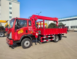<span class=keywords><strong>Camion</strong></span> lourd HOWO 3-5 tonnes avec <span class=keywords><strong>grue</strong></span> montée, moteur, boîte de vitesses, bras télescopique hydraulique, pièces détachées, vente directe d'usine - Product Image 1