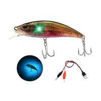 NOUVEAU Leurre de pêche vibrant en plastique dur, leurre automatique à vibration électronique, leurre de pêche électrique à lumière LED, leurre de pêche robotique