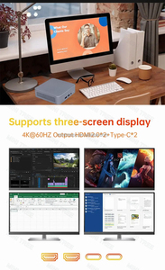 New Mini <strong>Computer</strong> Core I7 1185G7 Octa Core Win11 Pro Linux DDR4 SSD+HDD 2*HD 2*Type-C 4 Display <strong>Gaming</strong> Desktop PC - Product Image 5
