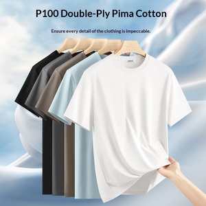 100 <span class=keywords><strong>Camisetas</strong></span> de Manga Corta de Algodón Pima Premium para Hombre, Estilo Vintage, Lisas, Color Sólido, Verano 2026, Nuevo Estilo, Sensación Fresca de Seda Helada, a la Moda - Product Image 2