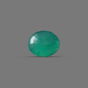 Esmeralda Natural Certificada, Corte Ovalado, Color Verde Panna, Gema Suelta con Luz para Joyería de Anillo o Colgante Jyotish - Product Image 3