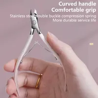 Kit de 4 ciseaux professionnels pour cuticules en acier inoxydable, coupe-ongles, pousse-cuticules, ciseaux pour peaux mortes, pinces pour manucure et pédicure