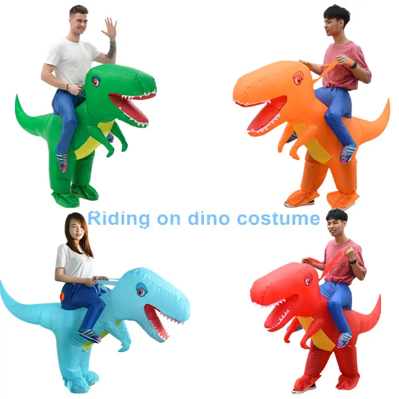 HUAYU Design Único Halloween Dinossauro Traje Inflável Natal Trajes Adulto Cosplay Party Masquerade