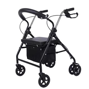 Basic Cheapest 6" 4 Wheel <b>Rollator</b> Foldable Shopping Car Mobility Walker <b>Rollator</b> - Product Image 4