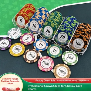 <span class=keywords><strong>Set</strong></span> de Fichas de Hierro Crown para Póker Texas Hold'em, Mahjong y Juegos de Cartas en Mesa - Product Image 2