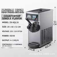 Dezoton Commerciële Soft Serve IJsmachine Compacte Verticale Frozen Yogurt Maker Staande RVS